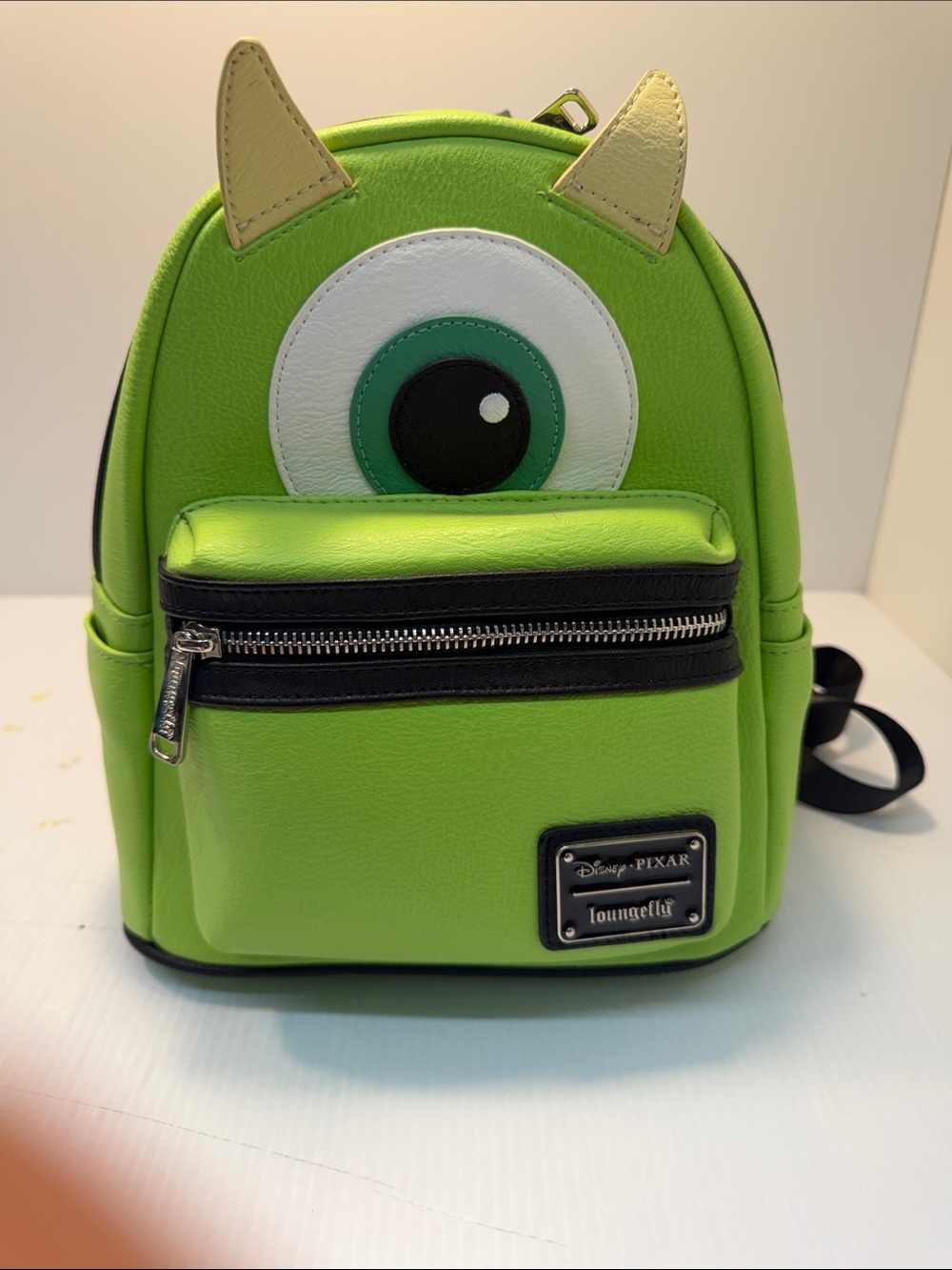 Loungefly Green Mike Wazowski Mini Backpack with Cream Horns